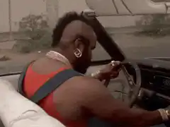 Big Black driving a car