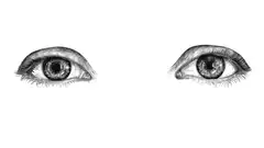 Pencil sketch eyes blinking