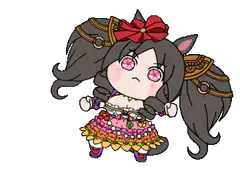 chibi horse girl dancing