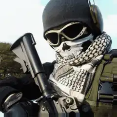Ghost soldier with skull face paint