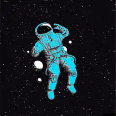 Astronaut floating in space