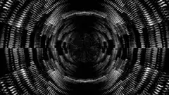 Black and white abstract tunnel animation