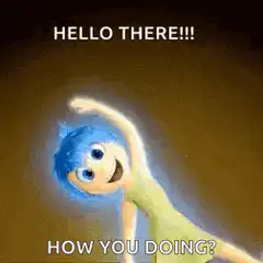 Joy waving hello