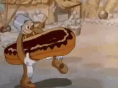 Sylvester the Cat with a Hot Dog