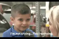 Boy says I'm not crying You're crying