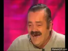 Man laughing hysterically