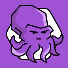 Purple Octopus Emoji Blinking