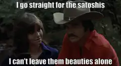 I go straight for the satoshis