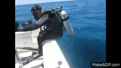 scuba diver falls off boat