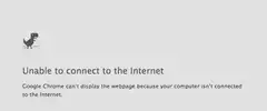 Chrome dinosaur game game over