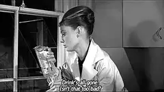 Audrey Hepburn empty bottle