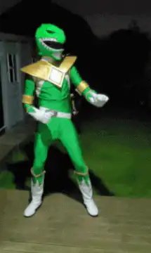 Green Ranger dancing on deck