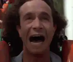 Ron Jeremy on a roller coaster