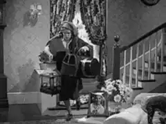 Woman carrying multiple items