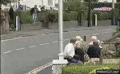 Motorcycle racer crashes on public road