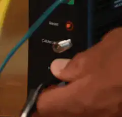 Hand unplugging power cable