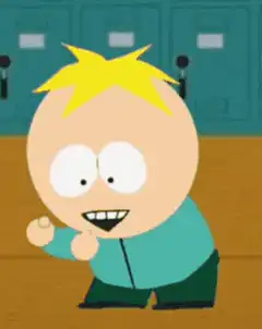 Randy Marsh dancing in school hallway