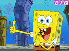 SpongeBob Thumbs Up with Giant Hand