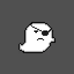 pixel art ghost face