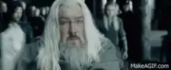 Dumbledore sits on the throne
