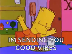 Bart Simpson sending good vibes
