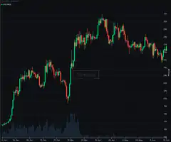 Bitcoin price chart showing volatility