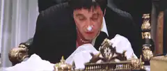 Al Pacino snorting cocaine