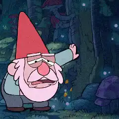 Gnome vomiting a rainbow