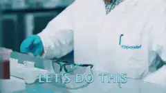 Scientist puts on safety goggles