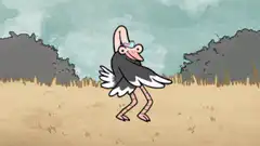 Ostrich burying head in sand