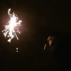 sparkler in dark