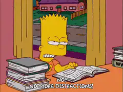 Bart Simpson no more distractions