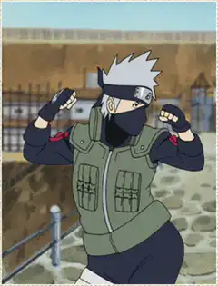 Kakashi flexing muscles
