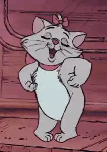Marie from The Aristocats laughing