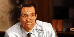 Man with face paint says hiya