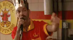 Burger King points at the viewer