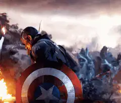 Captain America wields Mjolnir