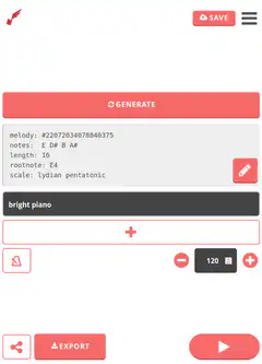 Saving a melody in music app