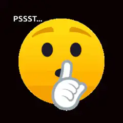 Pssst emoji pointing