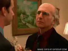 Larry David and Jerry Seinfeld talking