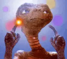 E.T. giving the middle finger