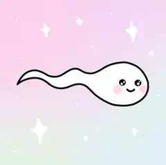 cute cartoon sperm swimming