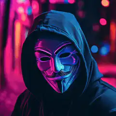Guy Fawkes mask laser eyes
