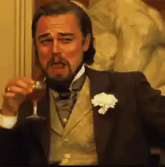 Leonardo DiCaprio drinking wine