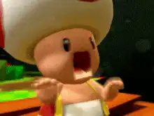 Toad screaming in 3D