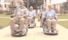 elderly people riding segways