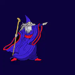 Wizard casting lightning spell