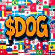 $DOG text over world flags