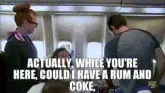 Flight Attendant Asks For Rum And Coke