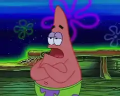 Patrick Star shocked and angry